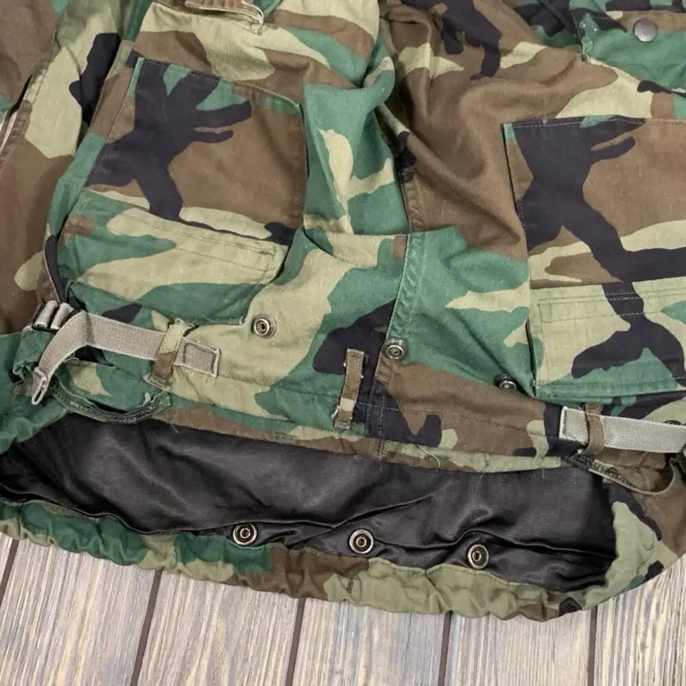 Men Army‎ Military Camo Chemical Protection Jacket Pants Suit Lined Sz S Cargo